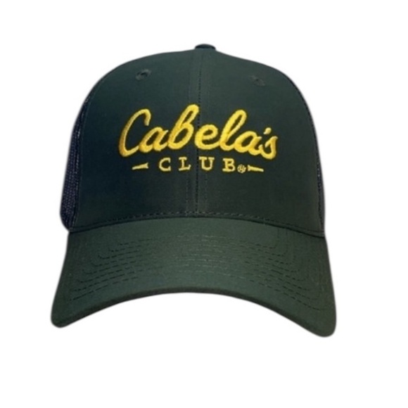 NEW! CABELA CAMP Canvas Mesh Snap Back Men’s Adjustable Olive Trucker Cap Hat OS - Picture 9 of 9